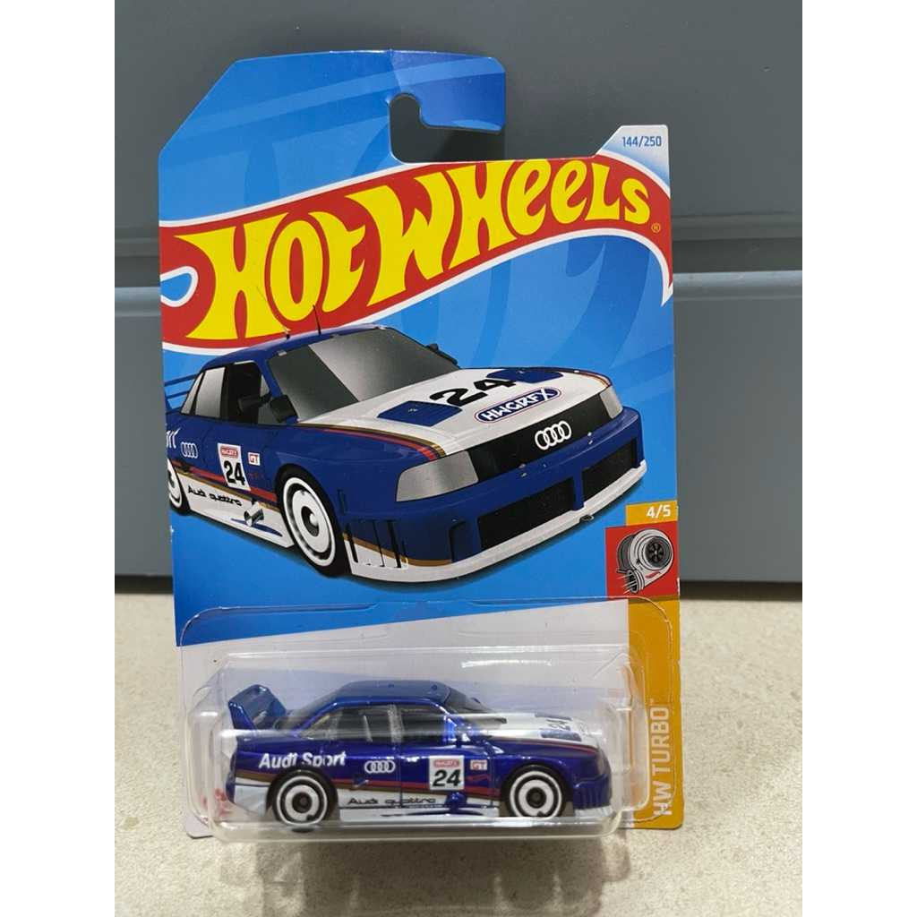 Xe mô hình đồ chơi cơ bản Hotwheels 1:64 - Audi '90 Quattro (card như hình)