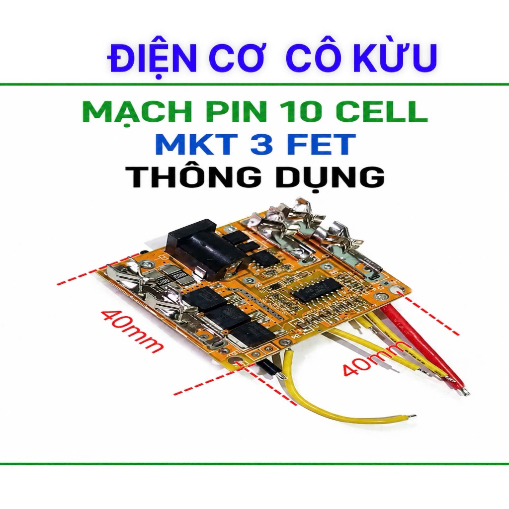 Mạch Pin 10 cell 3 fet MAKITA thông dụng.