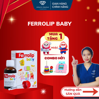 [Quà Tự Chọn] Siro FERROLIP BABY Bổ Sung Sắt Amin Hữu Cơ Vị ngon Cho Bé Khỏe Mạnh Hộp 1 Lọ 30ml