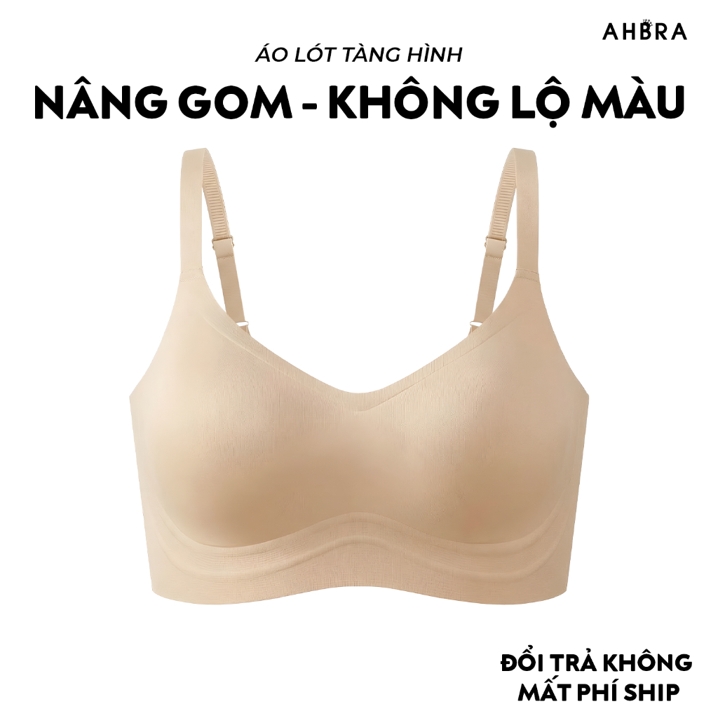 Áo Lót Nữ Không Gọng Chất Su Tàng Hình Nâng Ngực Tự Nhiên AHBRA SA15