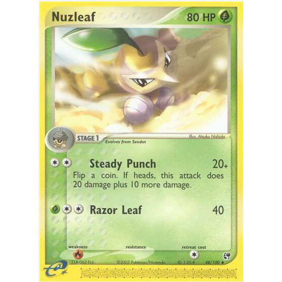 [Thẻ bài Pokemon TCG]  Nuzleaf - 48/100 - Uncommon