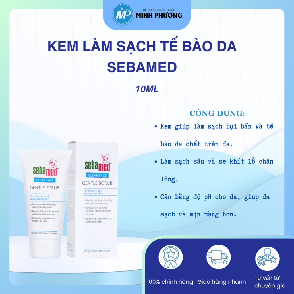 ✅ [CHÍNH HÃNG] Tẩy tế bào chết Sebamed pH 5.5 T/10ml