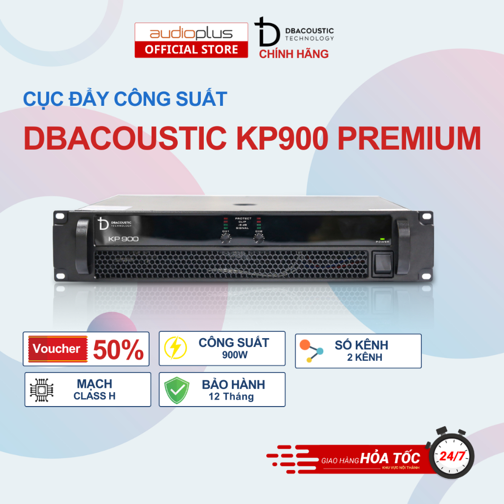 Cục đẩy công suất DBAcoustic KP900 PREMIUM – 2 kênh - class H - 900W/kênh - Chính hãng - BH 12 tháng