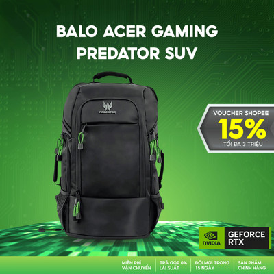 [Hàng quà tặng không bán] Balo Acer Gaming Predator SUV - Chính Hãng