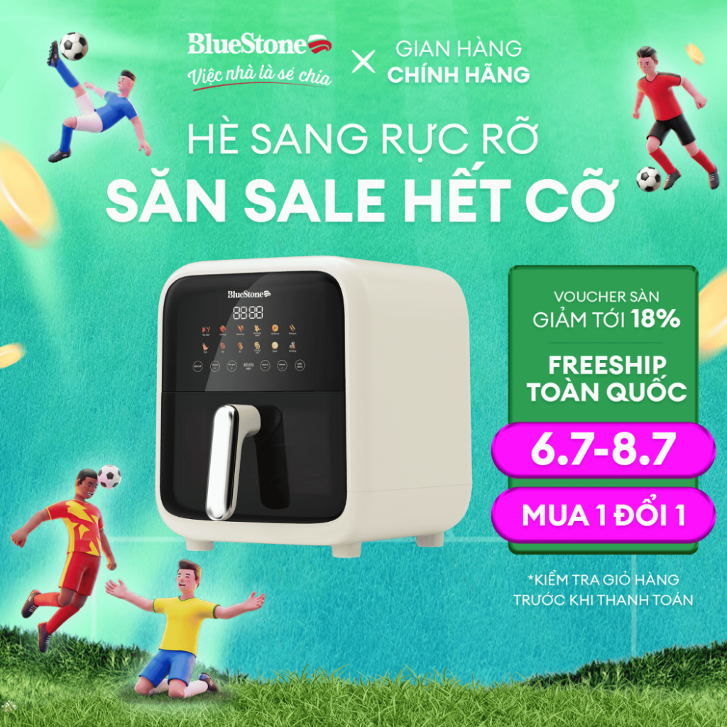 Nồi Chiên Không Dầu Điện Tử BlueStone AFB-5861 7L | Công Suất 1800W