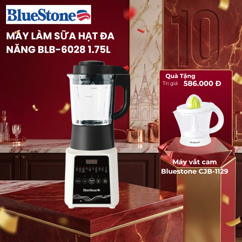 Máy Làm Sữa Hạt BlueStone BLB-6028 | 1.75L – 1000W – Chống Trào, Độ Ồn Thấp – Nấu Đa Năng – Bảo Hành
