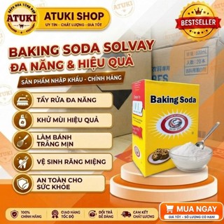 Bột Baking Soda Sodium Bicarbonate Dùng bánh,Ngâm rửa rau củ quả khối lượng 454g Nguyên liệu Ý