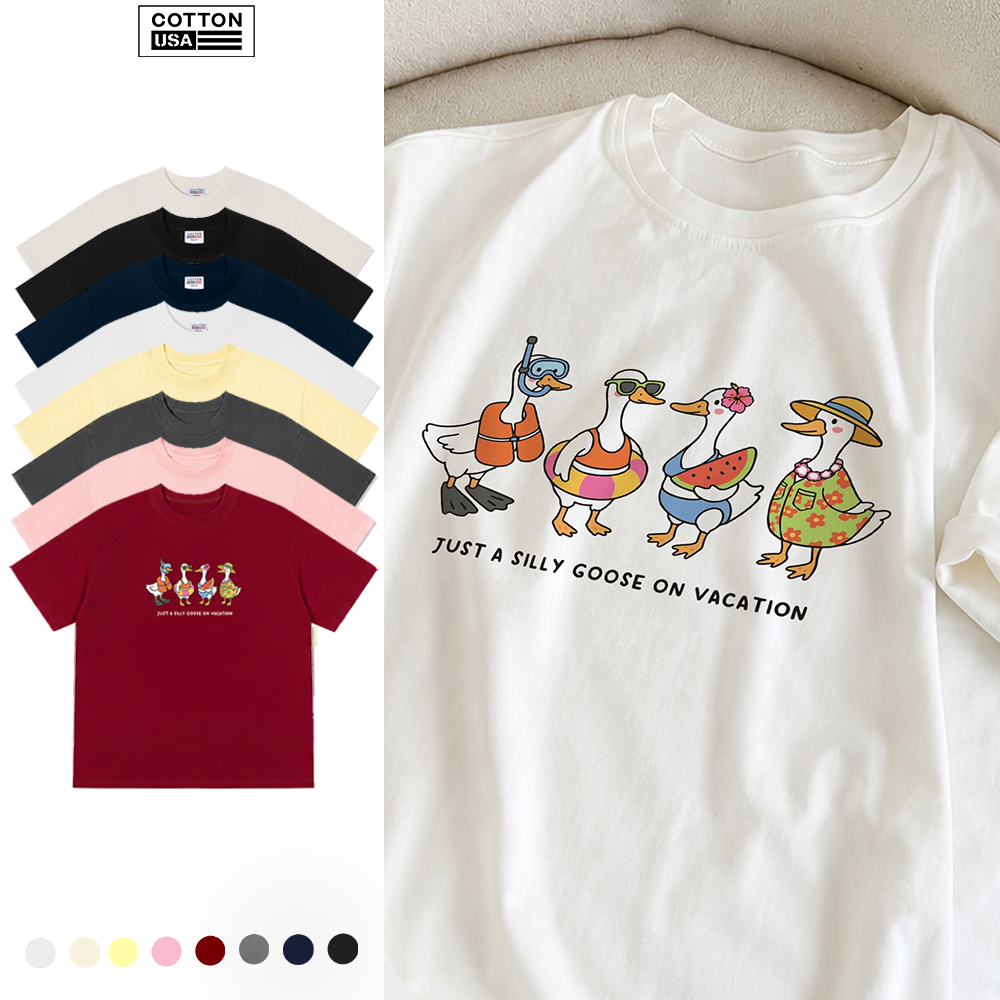 Áo Thun Relaxed Fit CottonUSA Vietnam "Tshirt Tropical Just A Silly Goose" - TT0029TT