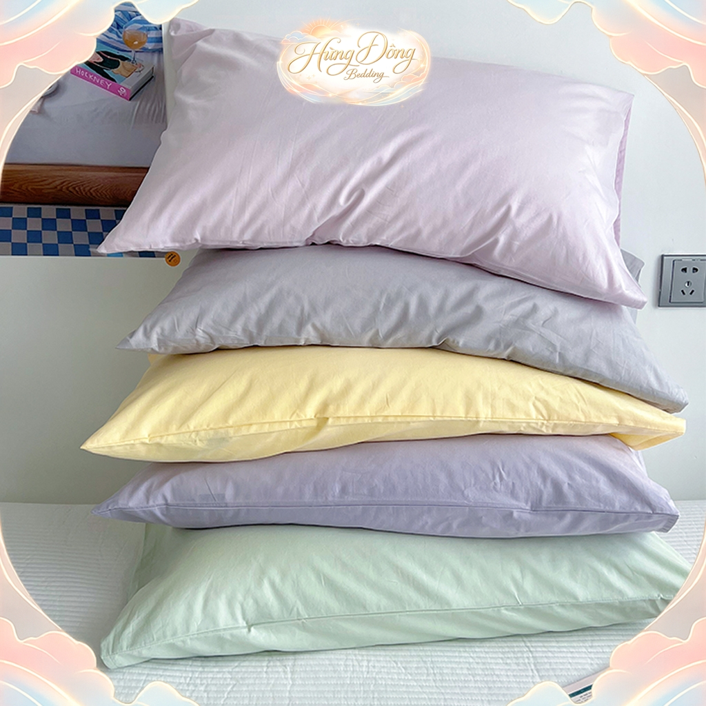 Vỏ Gối Cotton Tici Mềm Mịn Thấm Hút Tốt Vỏ Gối Đầu 35x50 45x65 50x70 Nhiều Mẫu Đẹp