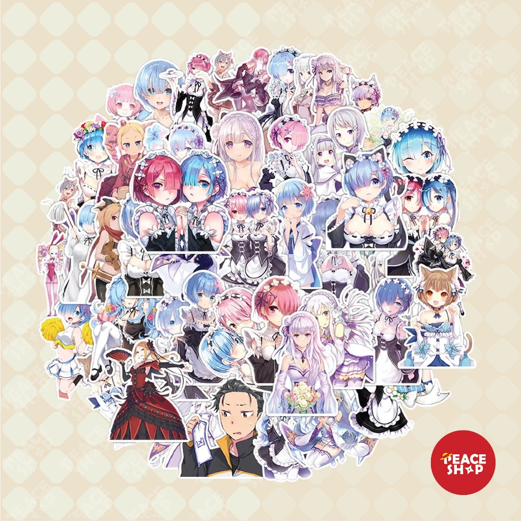 Sticker Anime Manga Re Zero Bắt đầu lại ở thế giới khác Cán Lấp Lánh ST29