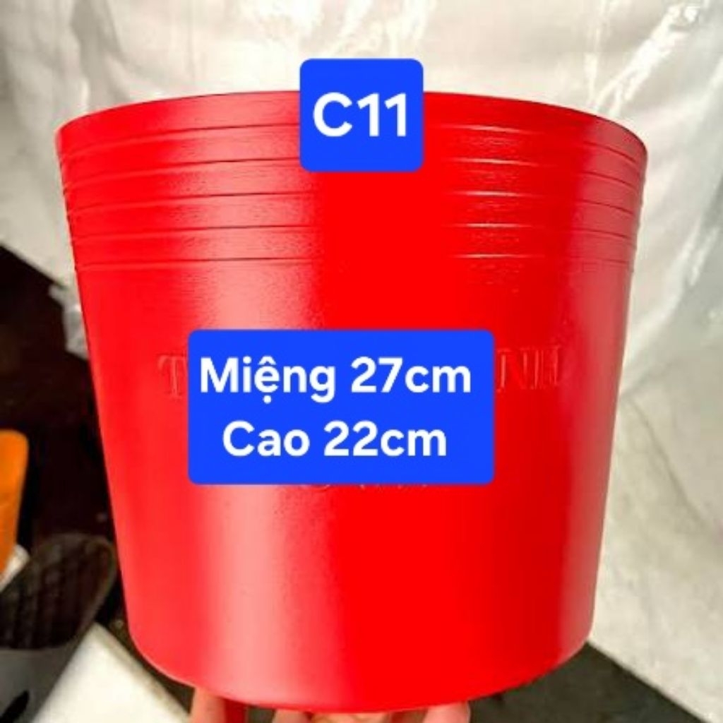 Giá Sỉ Bán Theo Bao , Chậu Nhựa Dẻo Đỏ C8 , C9, C10 , C11, C12 - Chậu Nhựa Trồng Cây, Chậu Trồng Hoa