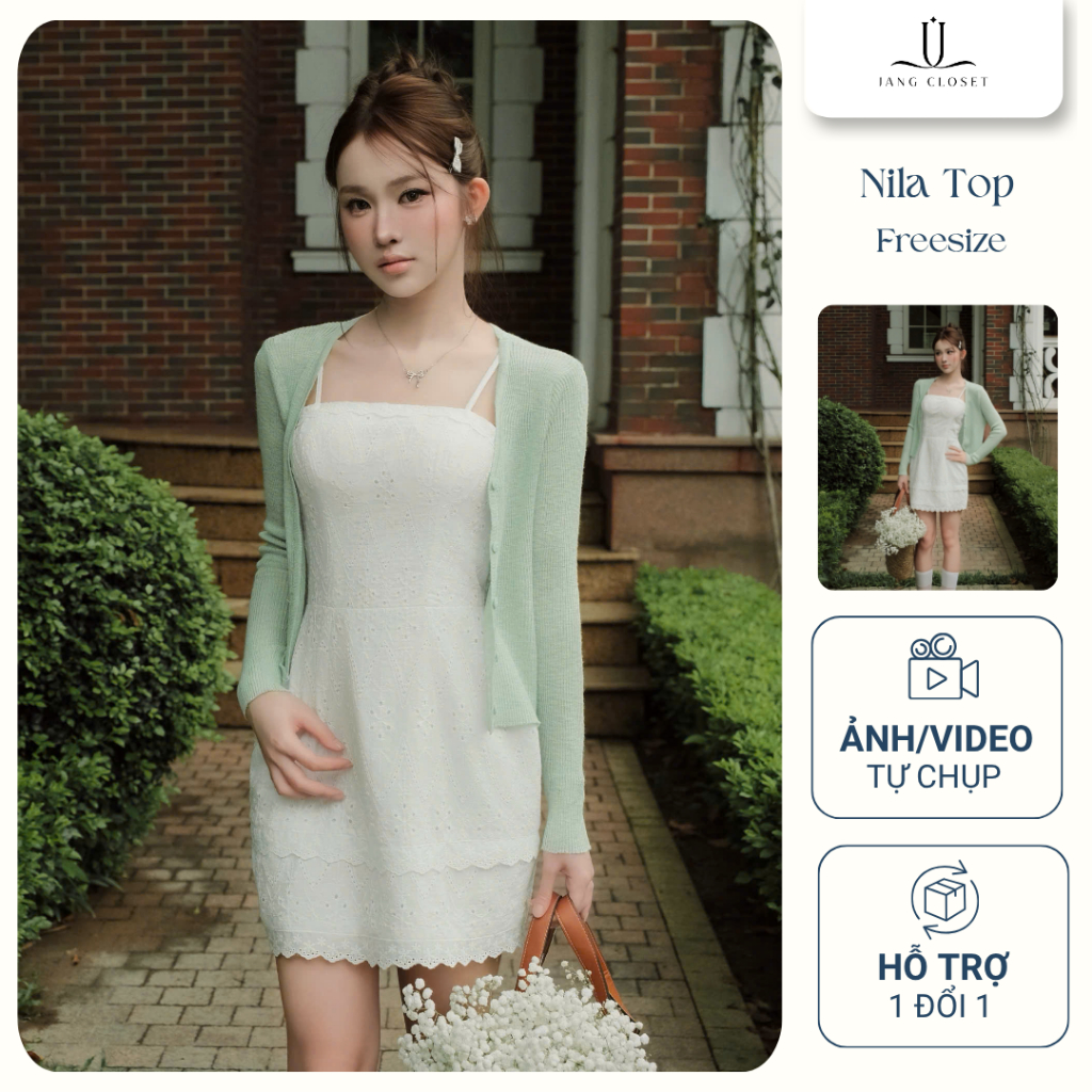 [NEW COLLECTION] Áo khoác len cadigan mỏng dáng ngắn dài tay chất liệu cao cấp mặc mùa hè đi chơi Ni
