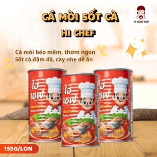Cá mòi sốt cà Hi Chef 155g thơm ngon đậm đà, ăn liền tiện lợi. Nhập khẩu Thái Lan - Pi Hàng Thái