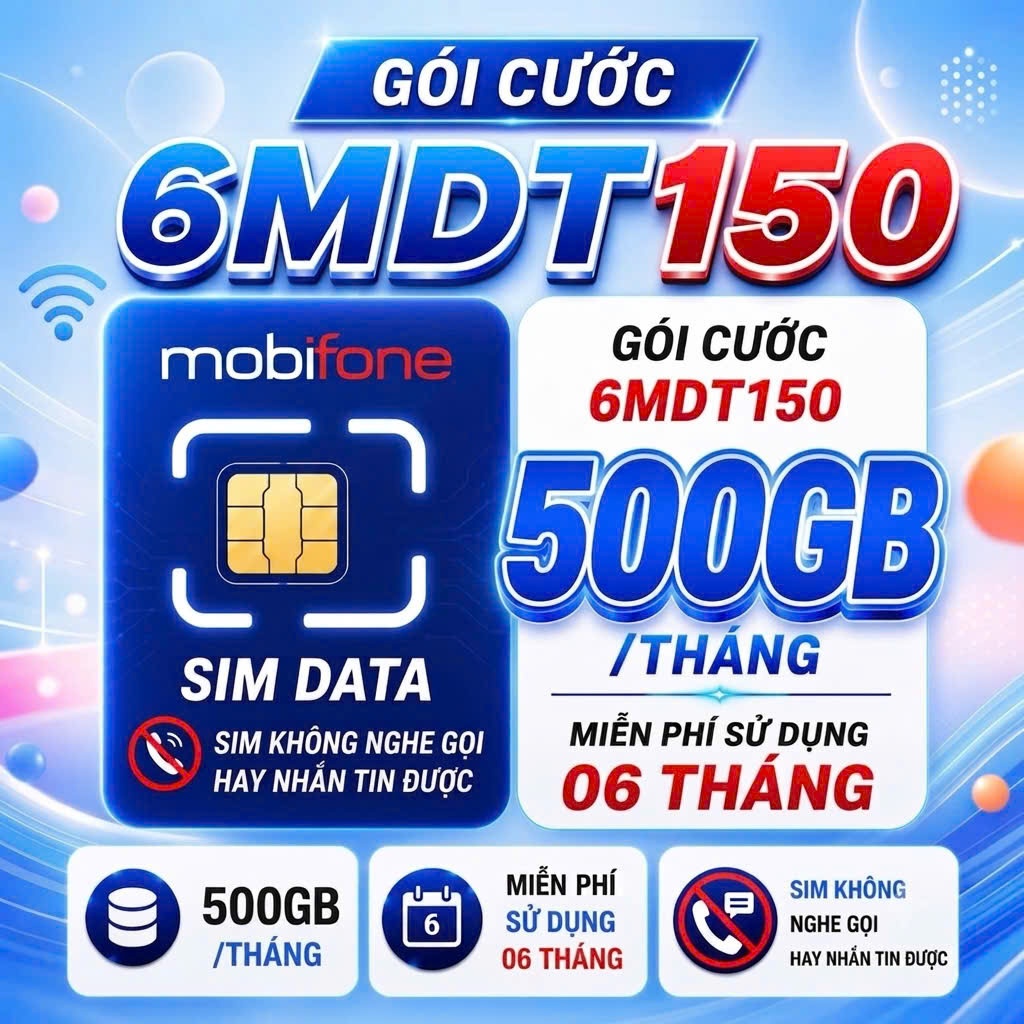 Sim 4G/5G mobifone 1 năm không nạp tiền vào mạng thả ga (có esim) 12FHCM MDT150 U1500 MDT50 MXH100 s