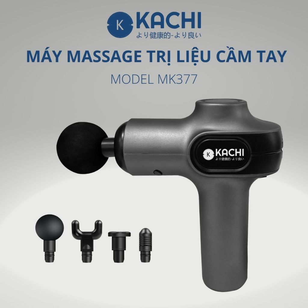 Máy Massage Cầm Tay Kachi MK377 Áp Dụng Công Nghệ AI Cảm Biến Lực Nhấn Giúp Giảm Đau Mỏi, Giãn Cơ