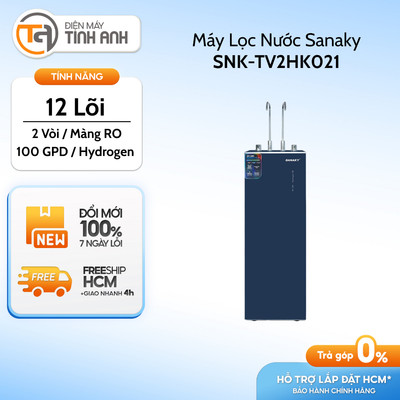 Máy Lọc Nước Sanaky Nóng Hydrogen Khoáng 12 Lõi SNK TV2HK021  [Giao Toàn Quốc]