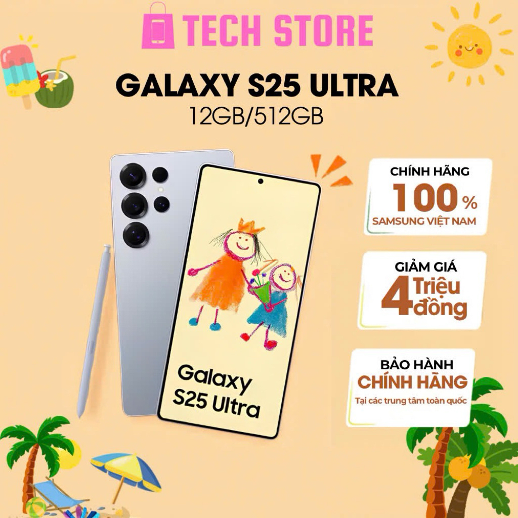 Điện thoại Samsung Galaxy S25 Ultra 12GB/512GB chính hãng.