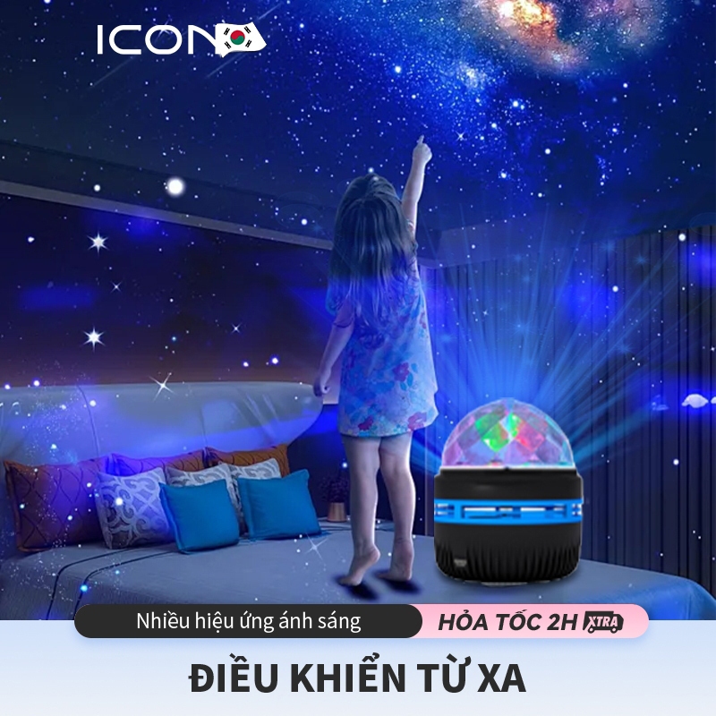 Đèn Led Disco Hình Bầu Trời Đầy Sao Nhiều Màu Sắc Mini DJ ánh sáng xung quanh ô tô Đèn khí quyển