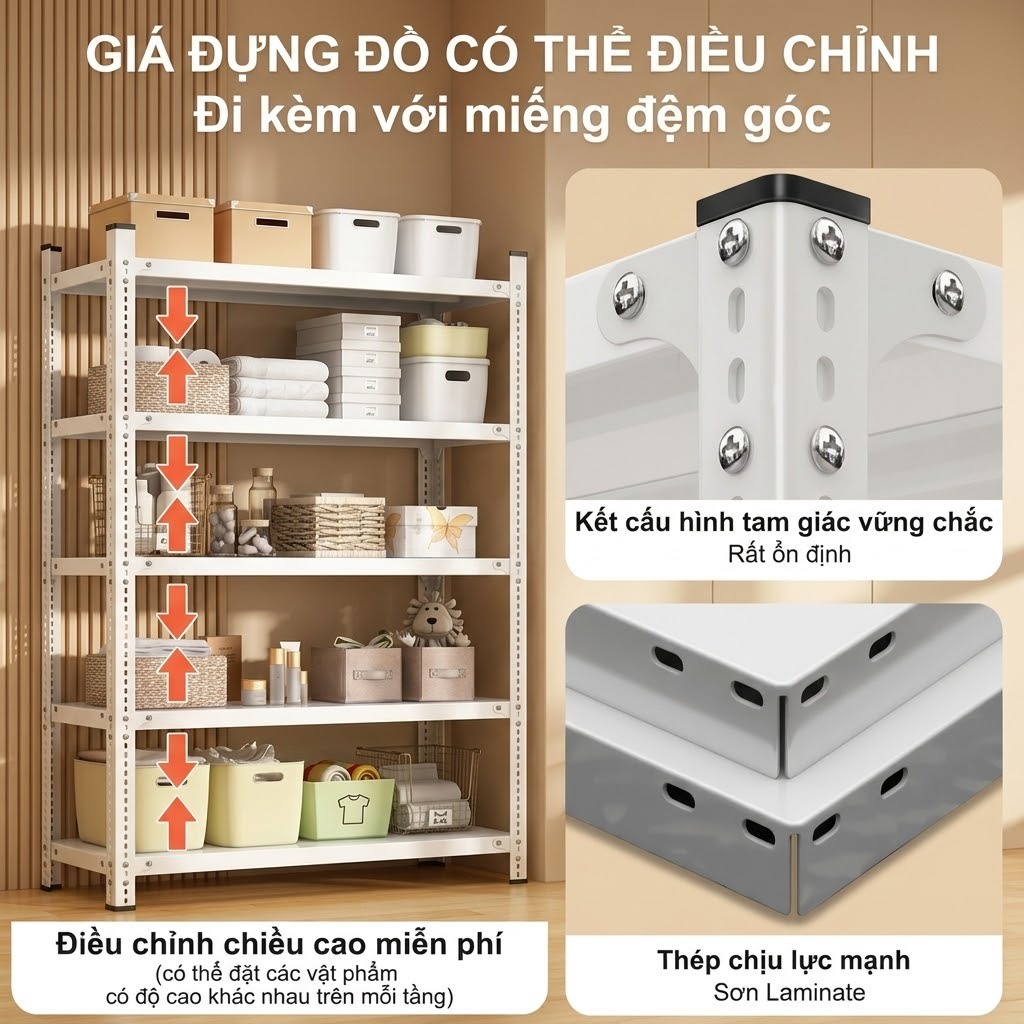Bali Kệ Sắt V Lỗ Kệ Hàng Chịu Tải 800kg Kệ Đa Năng Điều Chỉnh Chiều Cao Khung Thép Công Nghiệp | BigBuy360 - bigbuy360.vn
