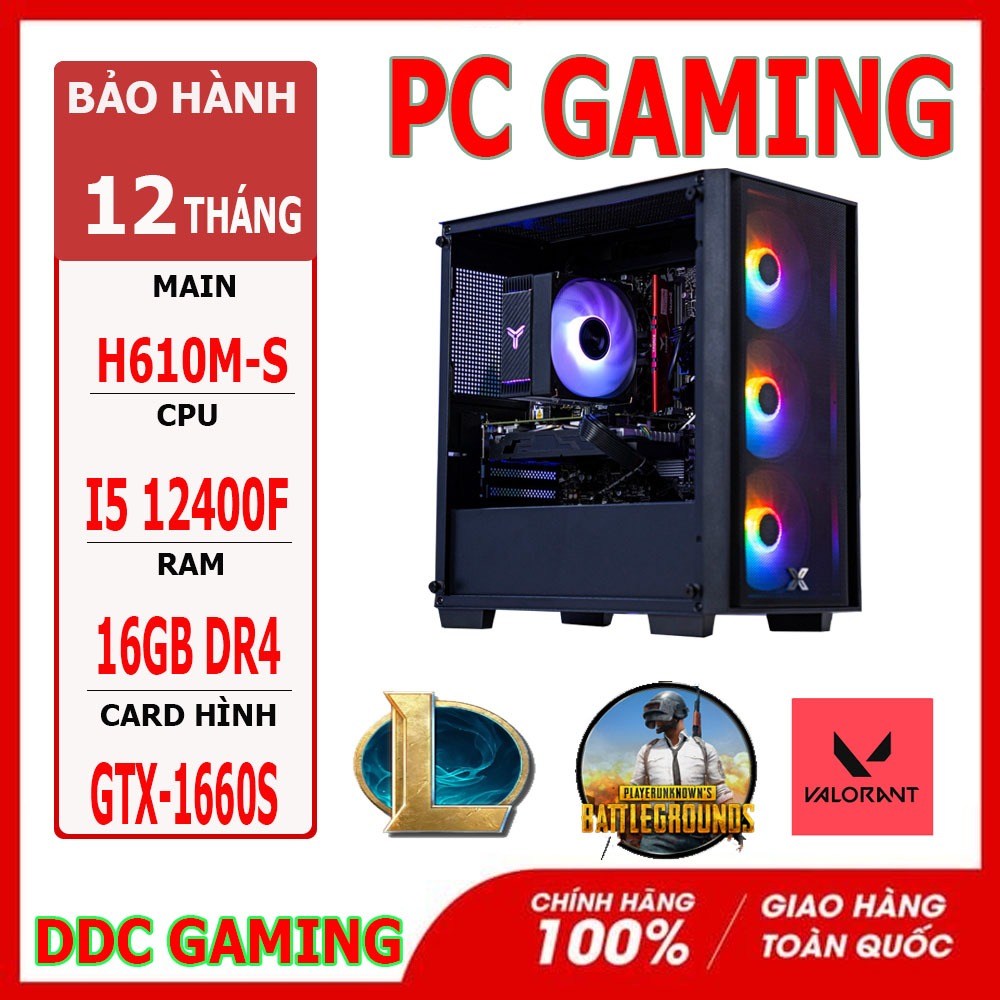 PC GAMING I5 12400F RAM 16GB GTX 1660 SUPER CHƠI GAME