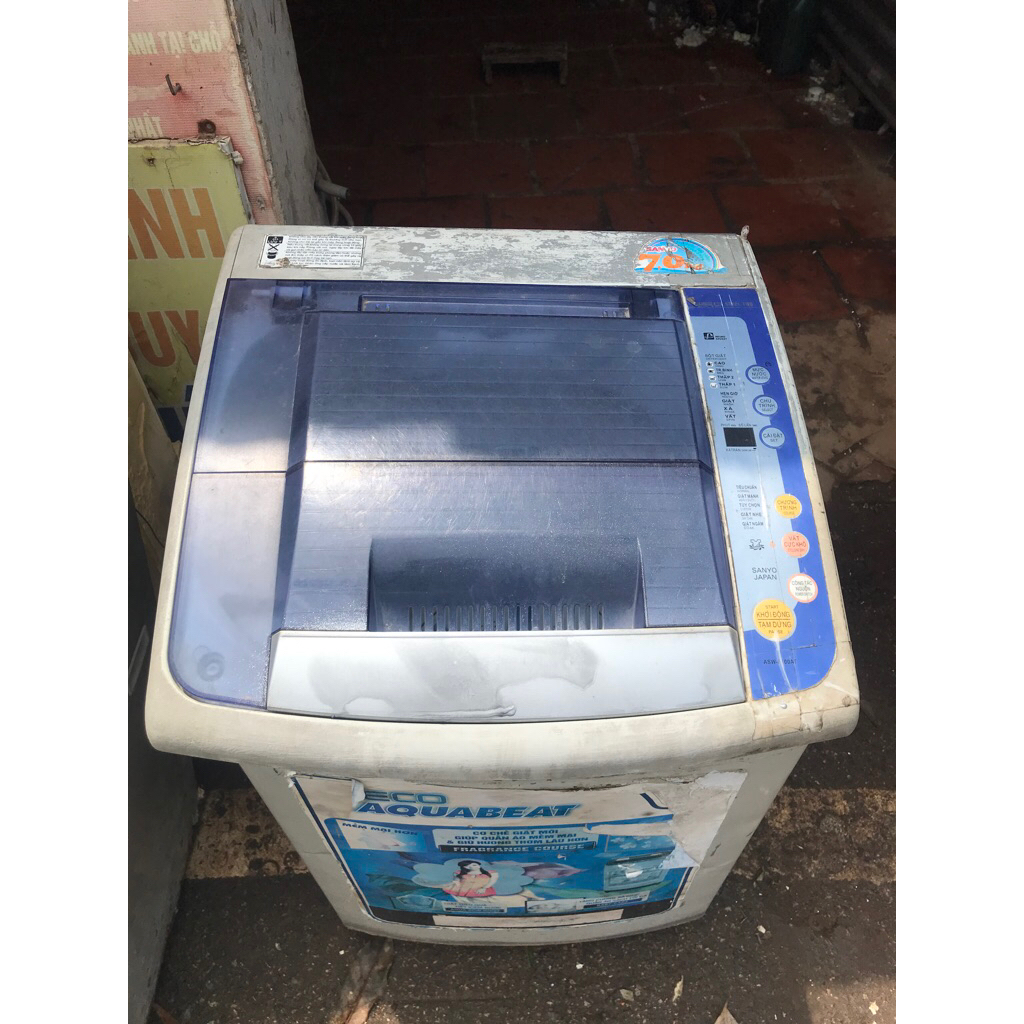 Nắp máy giặt Sanyo ASW-F100AT cũ tốt 90% tháo máy