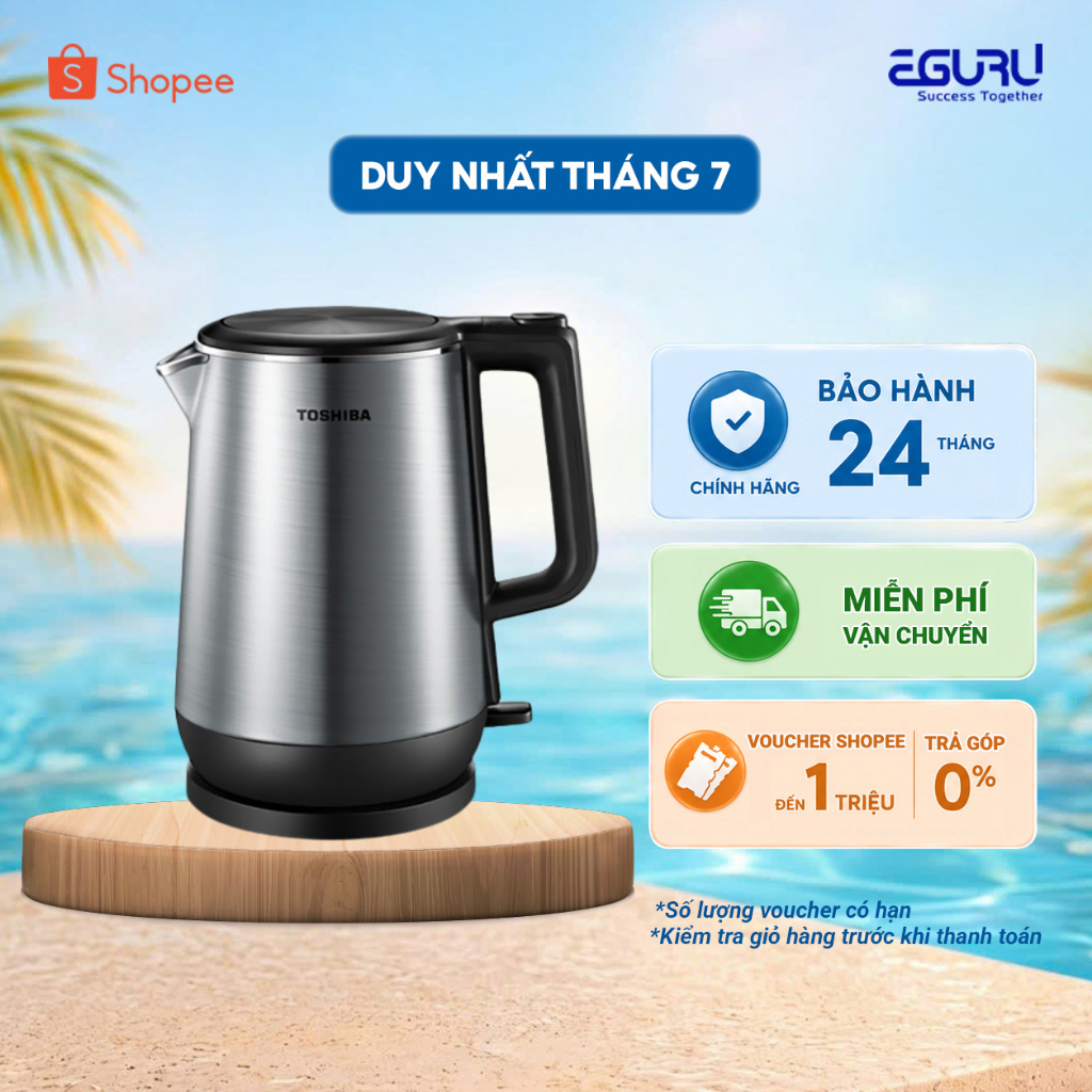 Bình (Ấm) Đun Siêu Tốc Toshiba KT-17DR1NV / KT-17SH1NV / KT-17SH2NV / KT-15DS1PV / KT-15DS1NV - BH C