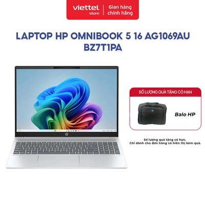Laptop HP OmniBook 5 | 16" ag1069AU | BZ7T1PA | Ryzen AI 5 340 | 16GB | 512GB SSD | Win 11 + Office