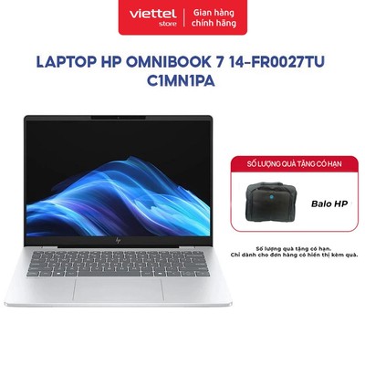 Laptop HP OmniBook 7 | 14" - fr0027TU | C1MN1PA | Ultra 7 - 255U | 16GB | 512GB SSD | Win11 + Office