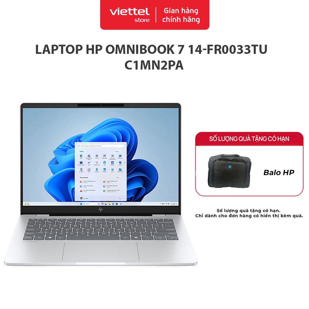 Laptop HP OmniBook 7 | 14"-fr0033TU | C1MN2PA | Ultra 5-225U | Intel Graphics | 16GB | 512GB | Win11