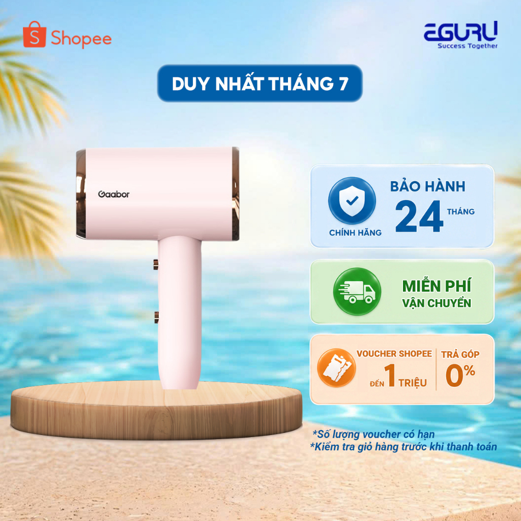 Máy sấy tóc ion âm GAABOR GHD-N1000D |1000W| Sấy Nóng - Lạnh | Bảo Hành Chính Hãng