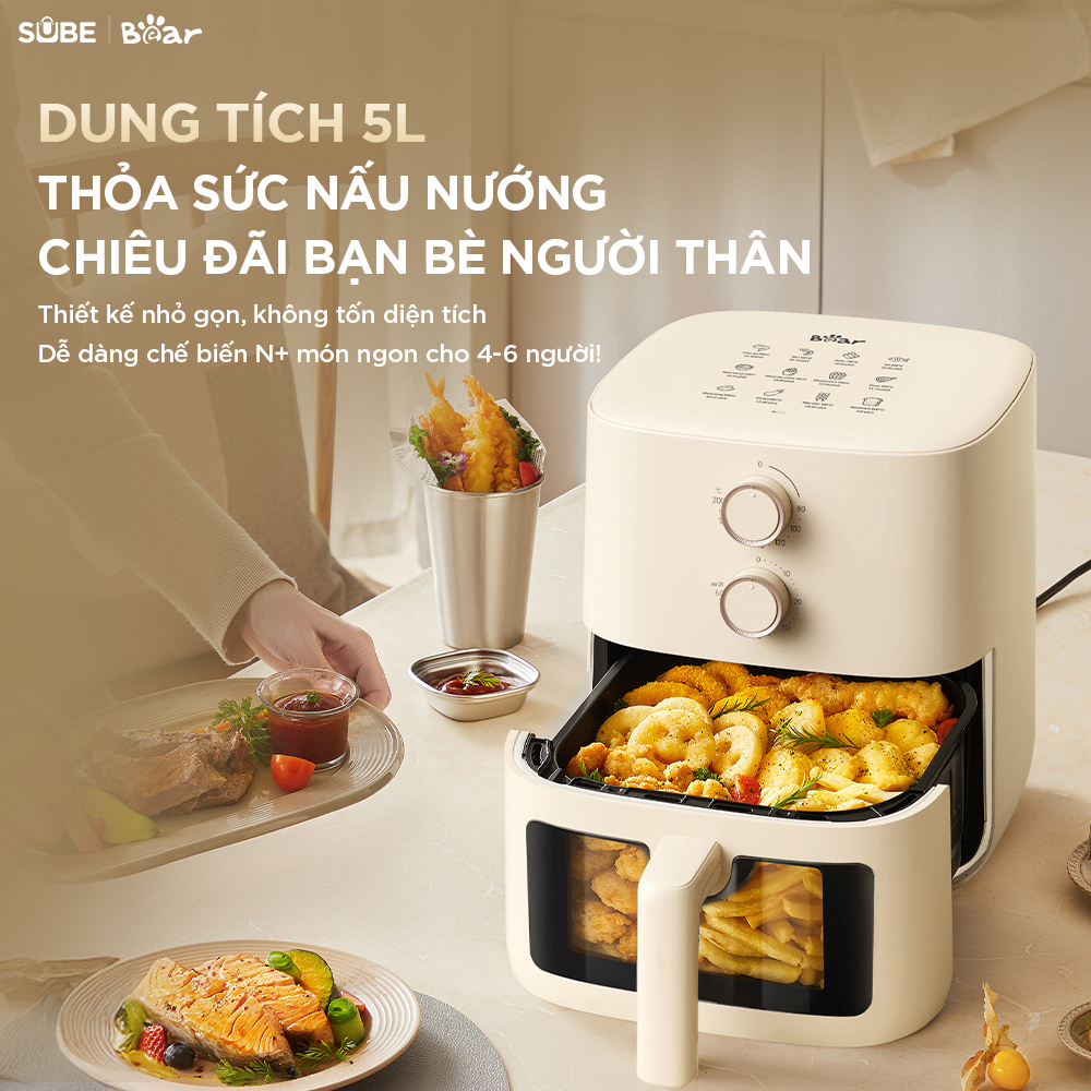 Nồi Chiên Không Dầu Bear AF-5H15I52 5L