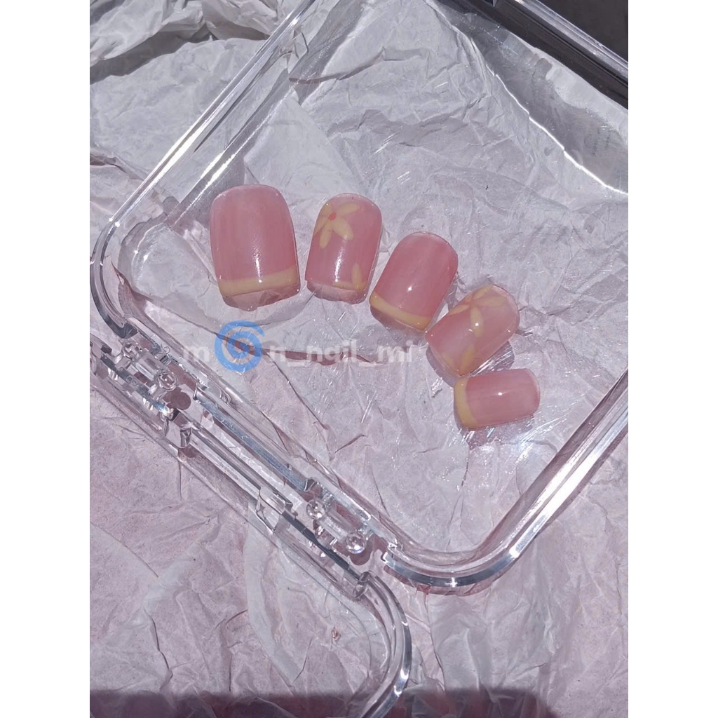 Nailbox mùa hè, nailbox tiểu thư, nhẹ nhàng, press-on nail for summer, press-on nail vibe basic - Mã
