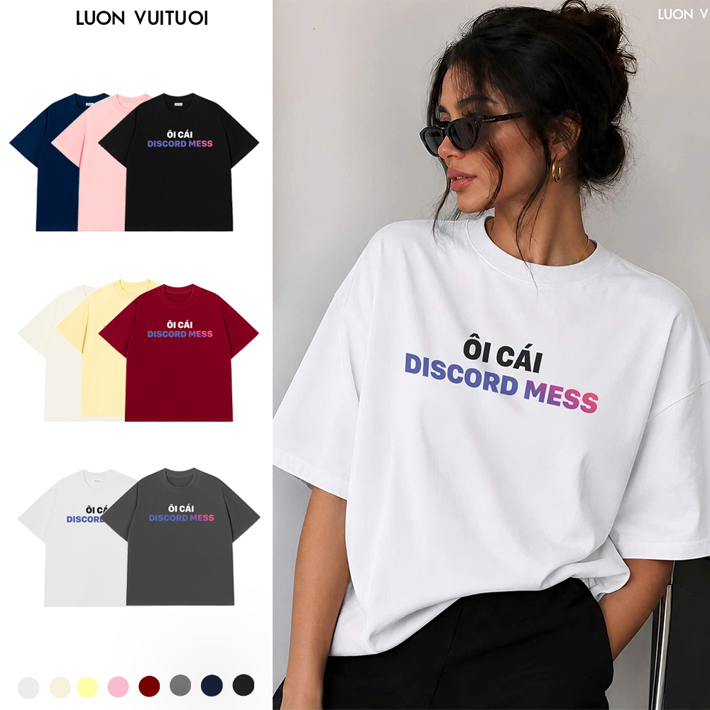 Áo Thun Mấy Chuyện Linh Tinh Relaxed Fit Luon Vuituoi "Discord Mess" - Luôn Vui Tươi DT0367DT