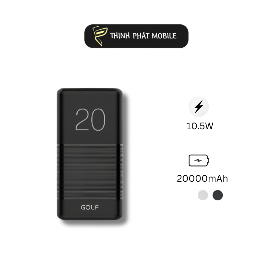 PIN SẠC DỰ PHÒNG GOLF 20.000MAH G81-C ĐEN