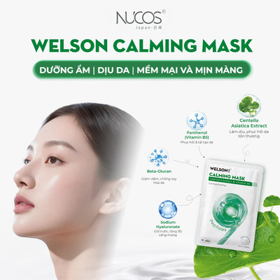 [ GIFT ] Mặt Nạ Làm Dịu Da Welson Calming Mask 9 Peptides - Centella & Vitamin B5 1 miếng x 25ml