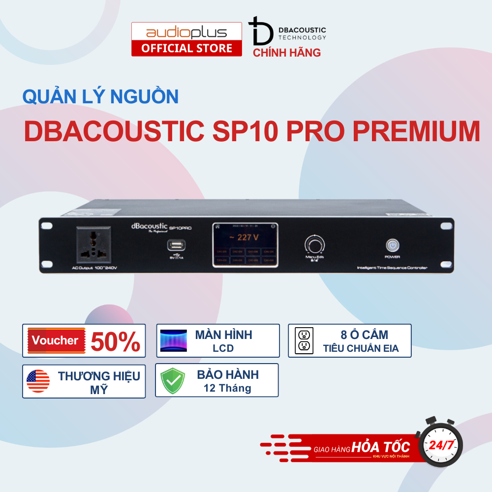 Quản lý ng.uồn DBAcoustic SP10 Pro PREMIUM - Ổ cắm tiêu chuẩn EIA - Chính hãng - Bảo hành 12 tháng