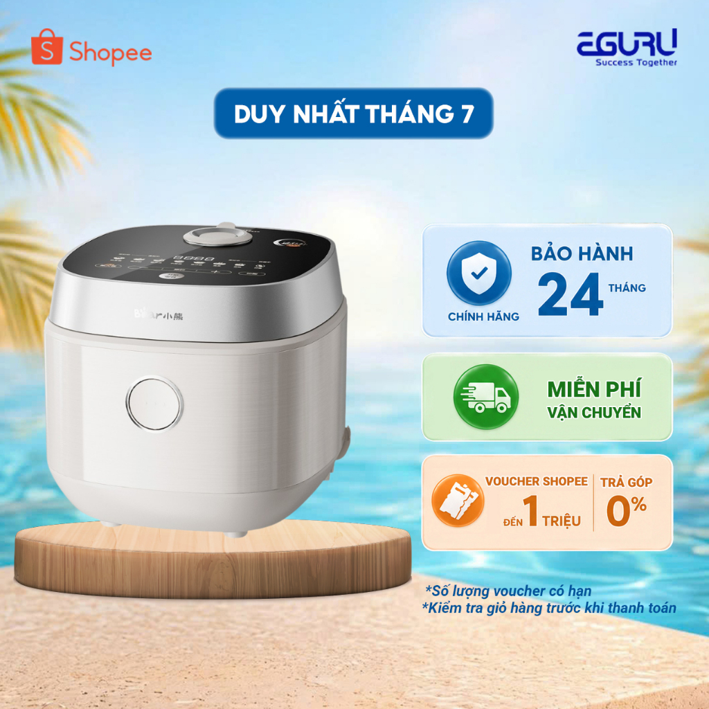 Nồi Cơm Điện Bear RC-4H40Y | 800W - 1.5L - Ceramic Pro 9H - 8 Chế Độ Nấu Tùy Chỉnh | BH Chính Hãng 1