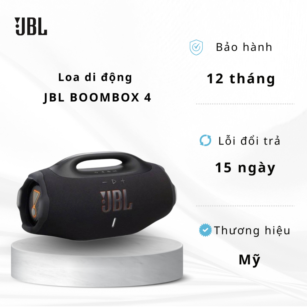 Loa JBL Boombox 4 Bluetooth - Bảo Hành 12 Tháng - Hàng Chính Hãng PGI Phân Phối
