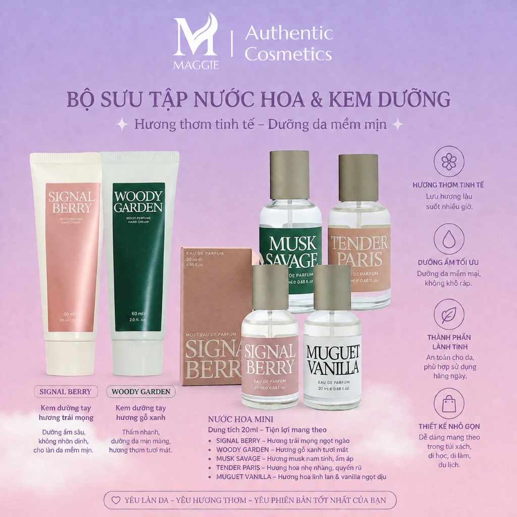 Set nước hoa Daily Comma kèm Kem tay siêu thơm nội địa Hàn - Nước hoa Daily Comma Most EDP 30ml