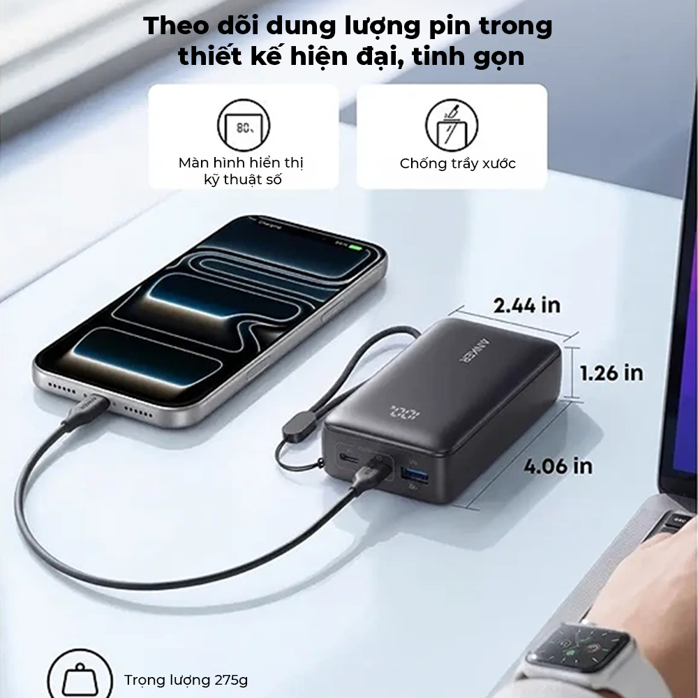 Pin Sạc Dự Phòng Anker Zolo 2C1A 10000 30W - A110J - Hàng chính hãng - Bảo hành 18 tháng | BigBuy360 - bigbuy360.vn