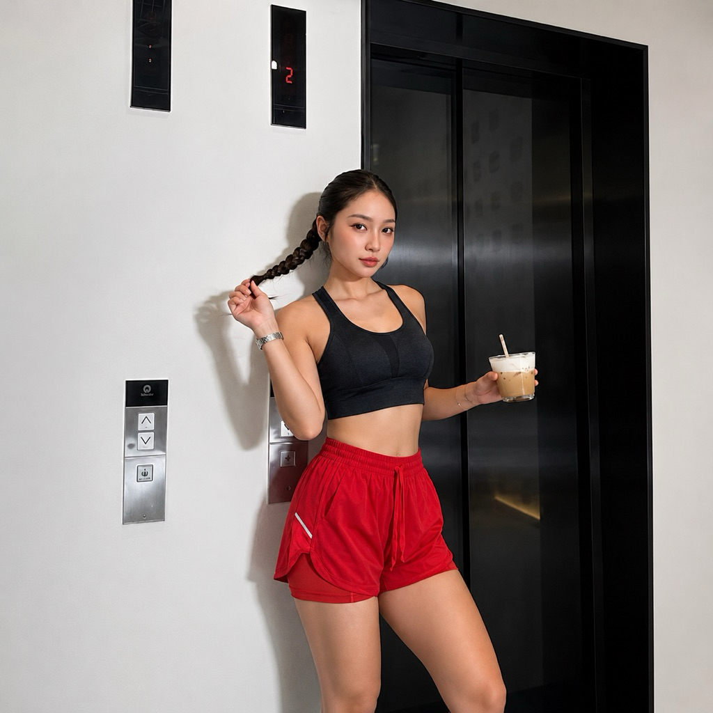 Quần Đỏ / Bra Đen