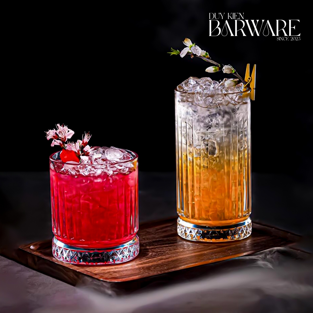 Ly rock diamond - Highball diamond - Whisky glass - Cocktail glass - Ly cốc thủy tinh quầy bar - Duy