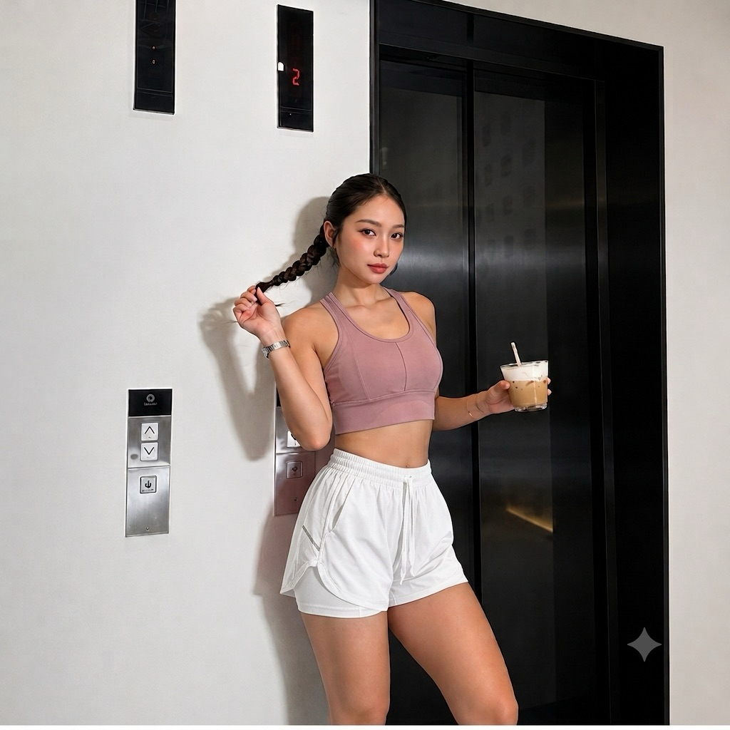 Quần Trắng / Bra Hồng đất