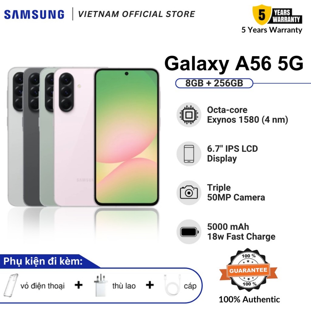 Điện Thoại Samsung Galaxy A56 5G 8GB/256GB Chính Hãng