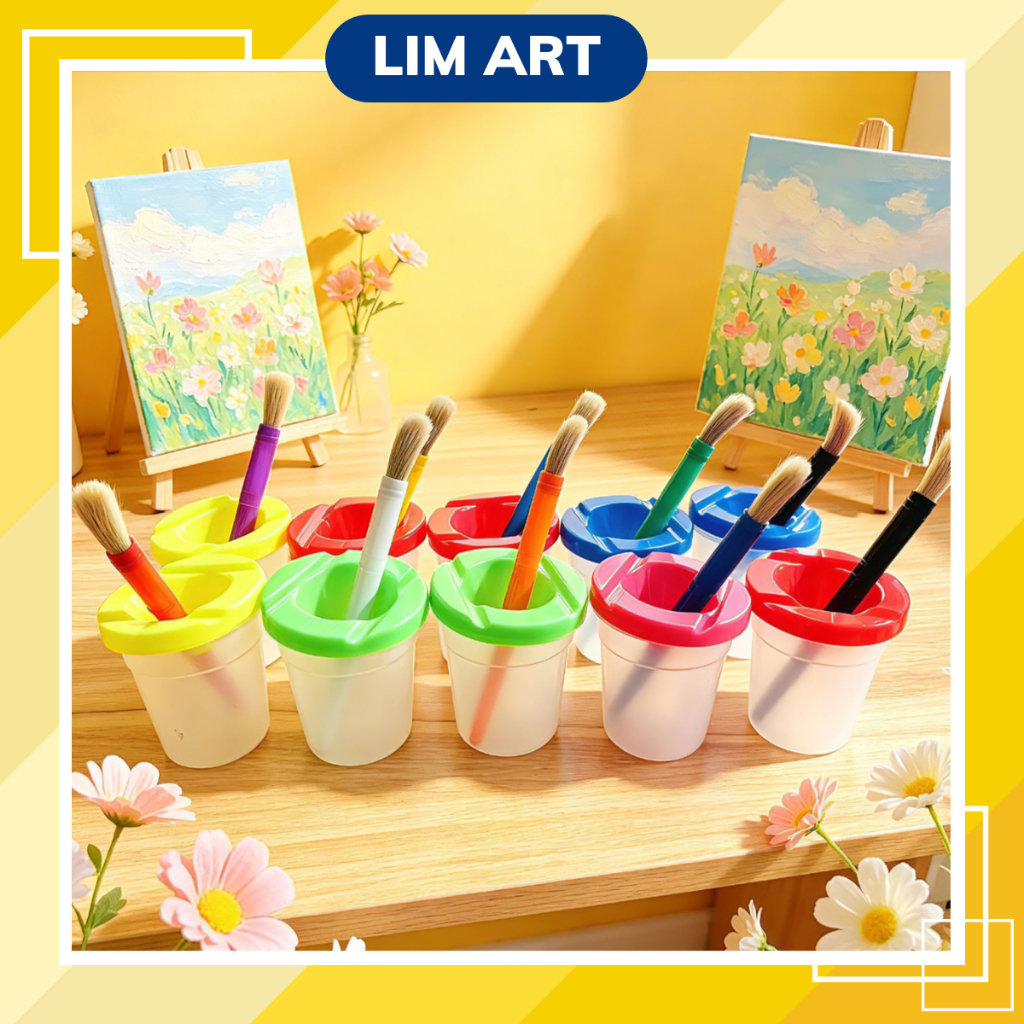 Cốc, ly rửa cọ vẽ chống tràn, rỉ nước LIM Art