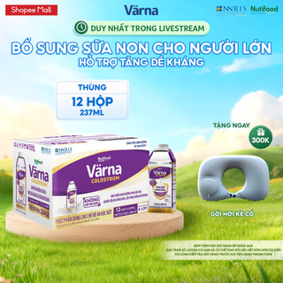 [LIVESTREAM TIER 2] Thùng 12 Hộp Sữa Bột Pha Sẵn Varna Colostrum (12 Hộp GIấy X 237ml) - Bổ Sung Sữa Non Cho Người Lớn