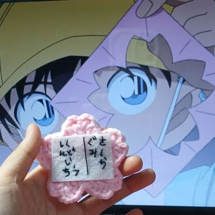 Móc Khóa Bảng Tên Lớp Hoa Anh Đào Shinichi Kudo