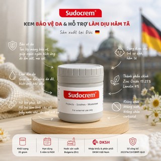 Kem hăm Sudocrem 60g Chính Hãng DKSH Bulgaria Kem Bảo Vệ Da Cho Bé Hỗ Trợ Hăm Tã Trầy Xước Da Khô