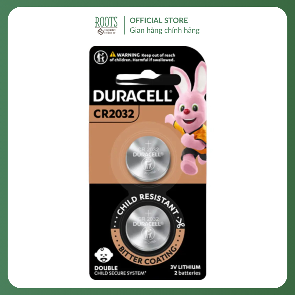 DURACELL - Pin Đồng Xu CR2032, 3V Lithium Battery, 2 Viên