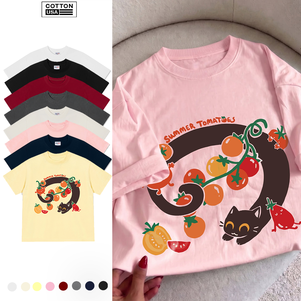 Áo Thun Relaxed Fit CottonUSA Vietnam "Yummy Mood Summer Tomatoes" - PT0300PT